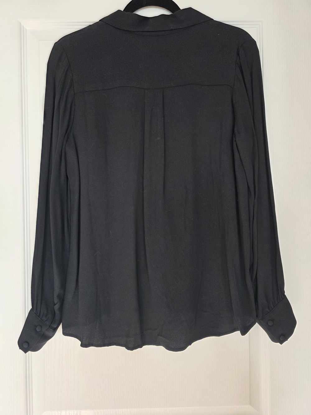 NWOT Aritzia Wilfred Tulum Crepe Blouse - Black Size S - Picture 7 of 8